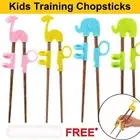 Baby Training Chopsticks Kids Adults Wooden Learning Reusable Chopstick Kitchen