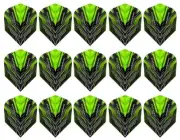 5 Sets Harrows Supergrip Ultra Standard Dart Flights – Ships w/ Tracking - Green