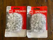 Set of Two RCA AH12R Speaker Wire Clips, 80-Count (White)