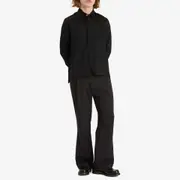 AMI Paris Mixed Material Long Sleeved Shirt