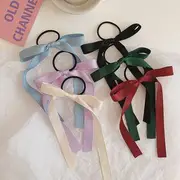 Bow Hair Tie Wine Red - One Size