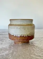 Brand New Hand made Clay Enamel Glazed Succulent Pot/planter With Drainage #537