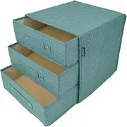 RIHUD Fabric Stroage Box with Lids Foldable drawer Dividers organiser Wardrobe Organiser Drawer Inserts Underwear Storage Boxes Closet for Socks, Bras, Ties, Scarves, Clothes