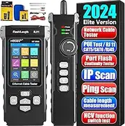 New Upgraded Network Cable Tester with Optical Power Meter VFL, CAT5 CAT6 Cable Toner Ethernet Cable Tester, RJ45 Network Tester for Telephone, Ethernet, Video, PoE Ethernet Tester Wire Tracer