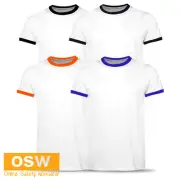 UNISEX LIGHT WEIGHT SPORTS JERSEY GYM TAG PROMO TEE RINGER COTTON SHIRTS
