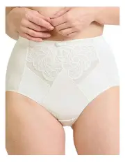 [Sans Complexe] Ariane Essential Ribbed Microfibre High Waist Shaping Brief in Ivory