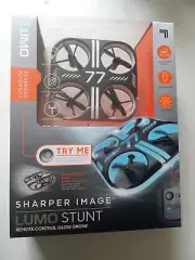 SHARPER IMAGE Lumo Stunt Remote Control LED Glow Drone 2.4 GHz - New