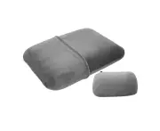 Travel Memory Foam Pillow with Pillowcase Pocket - Grey