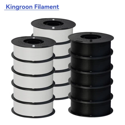 Kingroon Lot 10KG 3D Printer Filament 1.75mm PLA PETG Matte 1KG Bundle Spool Red