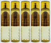 5 Bath & Body Works GOLDEN BERRY MISTLETOE Fine Fragrance Mist Body Spray 8 oz