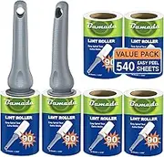 Lint Roller for Pet Hair, 540 Sheets, Extra Sticky Portable Lint Remover, Lint Roller for Clothes, Remover, Cats, Dog Hair