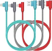 Apple iPhone Charger - 10FT/2.8M 3Pack Fast Charging USB to Lightning Cable Nylon Braided Cord for iPhone 14 Plus/Pro Max/13/12/11/XS/X/XR/8 Plus/7/6