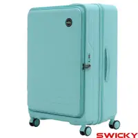 在飛比找ETMall東森購物網優惠-【SWICKY】28吋前開式全對色奢華旗艦旅行箱/行李箱(冰