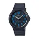 CASIO日本原廠公司貨 簡約三針腕錶MW-240-2BV 黑底藍字
