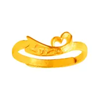 在飛比找蝦皮商城優惠-【元大珠寶】『愛LOVE』黃金戒指 活動戒圍-純金9999國