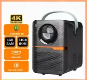 Android Smart Mini Projector 4K with WIFI Bluetooth 1080P Home Movie Theater New