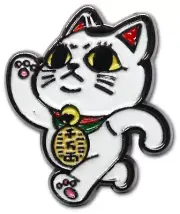 Dandadan Turbo Granny Maneki Neko Lucky Cat Spirit Yokai Soft Enamel Pin Lapel