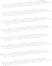 Bookshelf Boards 8 pcs White 100x30x1.5 cm Engineered Wood,Shelving 28.77KG-805395