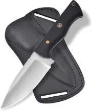 Fixed Blade Forged Hunting Knife Bushcraft Knife, Scout Carry Knife with Sheath