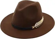 [Generic] Hunting Apparel Hat Wool Hat Women Men Unisex Hat Steam Punk Hat Top Hat Fashion Ribbon Decorative Hat Trapper Hat Gloves Men (#A-Coffee, One Size)