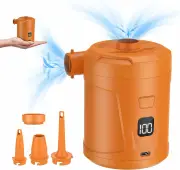 5200mAh Electric Air Pump Rechargeable Air Pump With Digital Display Screen Portable Mini Air Pump Quick Inflate Deflate