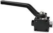 KRD PERFORMANCE 1/8" Black Billet Aluminium Brake Line Lock Shut Off Valve 1/8 NPT Fuel Flow Control Cut Off Valve