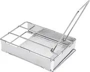 Toaster for Camping Bread Toaster for Camping Backpacking Stoves Gas Fire Foldable 304 Stainless Steel Barbecue Grill Rack