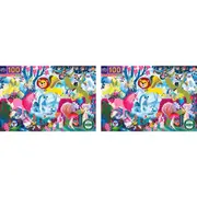 2x 100pc eeBoo Jigsaw Puzzle Magical Creatures 45x68cm Educational Game 5y+