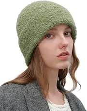 Senro Vientian Wool Loop Yarn Beanie, Fleece Beanie Hat for Men & Women in Solid Colors & Texture