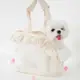 夏季寵物外出包便攜透氣斜背包 泰迪小型犬狗背包蕾絲手提太空貓包