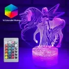 Table Lamp LED 3D Unicorn Plastic Multicolor Modern Small Touch USB Novelty Deco