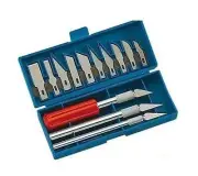 16pc Hobby Knife Razor Blade Set Kit w Case Cutter Tool Exacto Precision Cutting