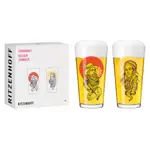 【德國RITZENHOFF+】FARBKNALL 時尚圖騰啤酒/萬用對杯-共3款《泡泡生活》玻璃杯 酒杯 德國製
