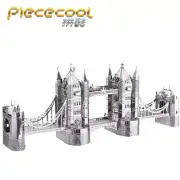 London Tower Bridge-Silver 3D Metal Puzzle Model Kits Assemble Jigsaw Toy
