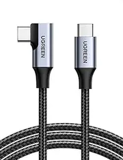 UGREEN 100W USB C to USB C Charger Cable 90 Degree, USB3.2 GEN1 5Gbps Data Transfer, 4K@60Hz Video Cord, Right Angle, Compatible with iPhone 16 Pro Max/15, MacBook, iPad Pro, Quest 3, Galaxy S24, 2M