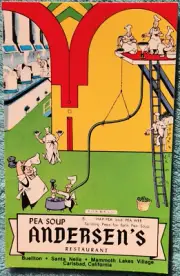 Pea Soup Andersen's Restaurant California 1980's Unused Vintage Postcard