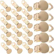 [Tofficu] 100pcs Earrings and Ear Clips Flat Back Earrings & Clips for Non Piercing DIY Jewelry Making - Women's