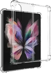 [MH MOIHSING] Hybrid Clear Crystal Case Compatible with Samsung Galaxy Z Fold 6 5G (2024) - TPU+PC Technology, Anti-Yellowing, Wireless Charging Compatible, Protective Shockproof Bumper Cover for Fold6