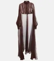 [Valentino] Valentino Silk chiffon top AU 6 brown