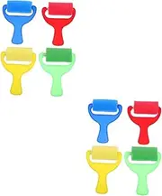 2sets Sponge Painting Roller Brush Boys and Supplies Sturdy Sponge Rollers for Art Projects 4pcs*2