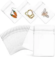 ROMISBABA 100Pcs Self Seal Jewelry Storage Bags Clear Mini Plastic Bags for Earrings Rings Small Items Multi Functional Packing Bags for Small Business Home Use
