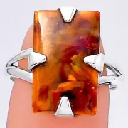 Natural Pietersite - Namibia 925 Sterling Silver Ring s.8 Jewelry R-1305