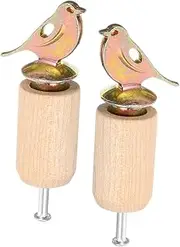 TOPPERFUN 2pcs Bird Whistle for Manual Bird Call Device Fun and Easy to Use Wooden Noise Maker Enhances Fine Motor Skills