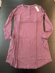 Kindred Bravely Women’s Ribbed Betsy Bamboo Hensley Nightgown Medium - Burgundy
