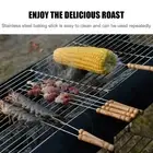 10Pcs Kabob Skewers Stainless Steel 8 Inch Reusable Barbecue Skewer for Grilling