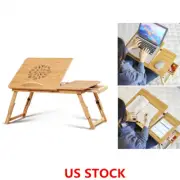 Bamboo Folding Legs Laptop Notebook PC Table Bed Sofa Desk Stand Reading Table
