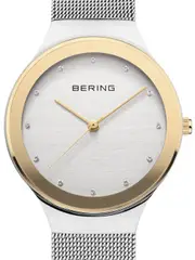 Bering 12934-010 Gold Dial Silver Stainless Steel Womens Watch