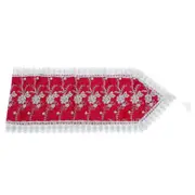 Deco Floral Lace Table Runner Kitchen and Dining Elegant Red 200*40 cm
