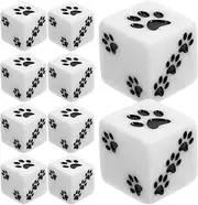 Vaguelly Cartoon Dice Set 10pcs Resin Dices Perfect for Parties Bars and Board Games