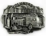 Volunteer Fire Fighter Fire Department Belt Buckle Metal BU31